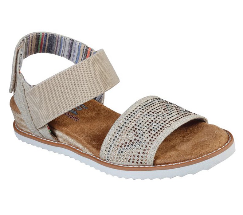 Skechers Bobs Desert Kiss - Bella Breeze - Womens Sandals Beige/Multicolor [AU-SL2990]